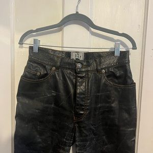 Gaultier vintage leather jeans